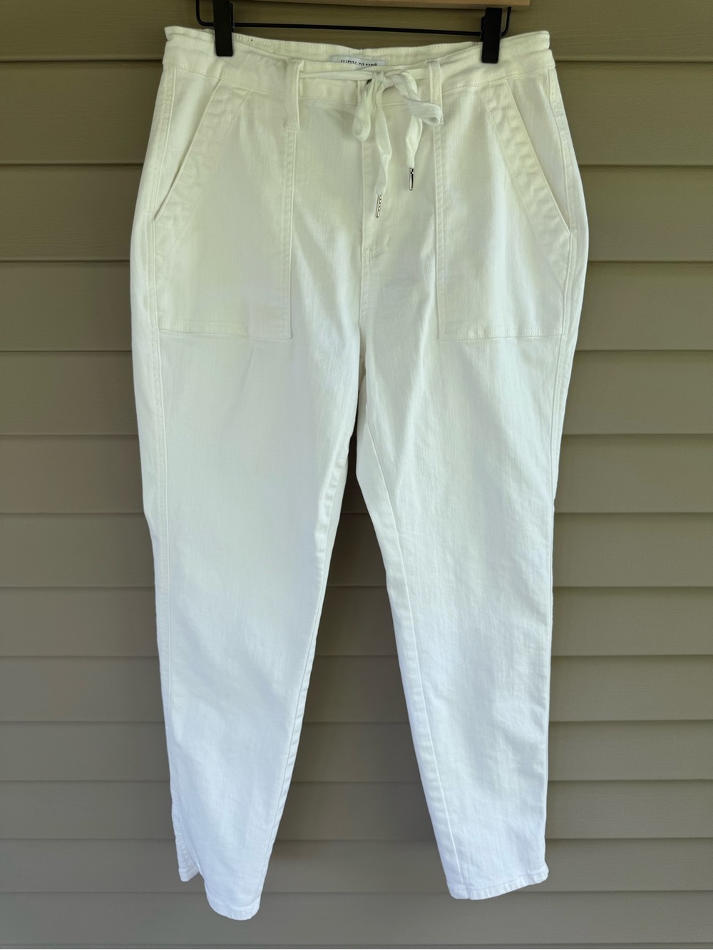 Judy Blue High Rise White Drawstring Jeans Women’s Size 11/30